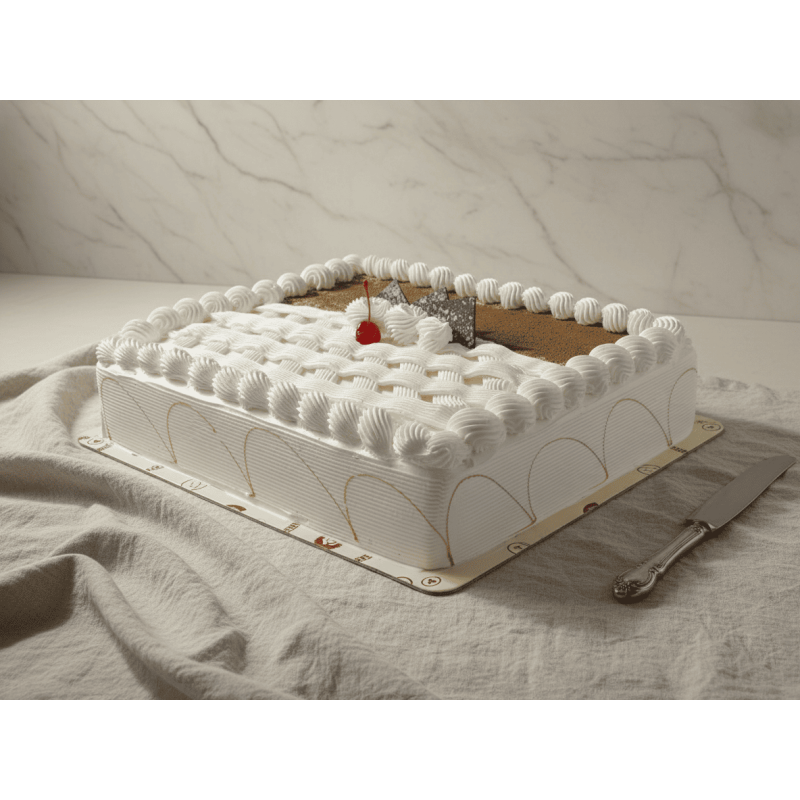 Torta Tres Leches de Vainilla Rectangular
