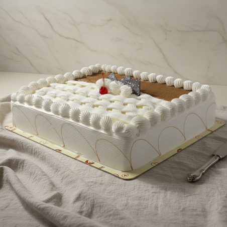 Torta Tres Leches de Vainilla Rectangular