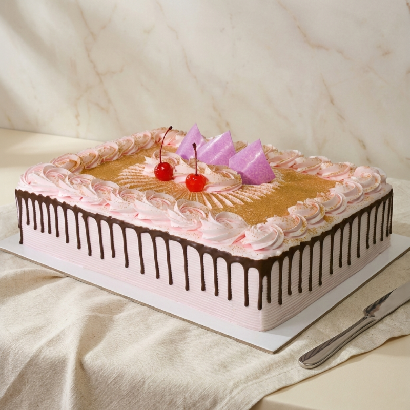 Torta Tres Leches de Fresa Rectangular Torta Tres Leches de Fresa Rectangular