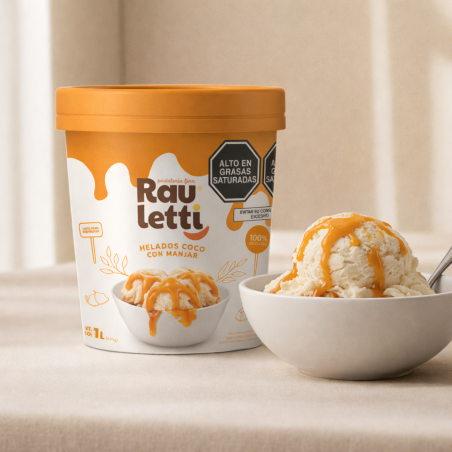 Helado Rauletti Coco con Manjar